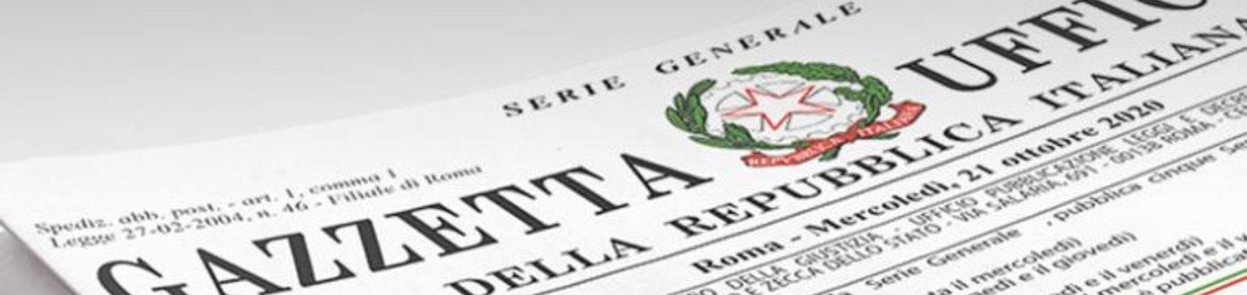 PUBBLICATO IN GAZZETTA UFFICIALE IL “DECRETO 1° MAGGIO”